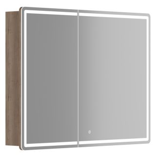 Зеркальный шкаф с LED подсветкой Sancos Mirror MI100EG 99см дуб галифакс натуральный